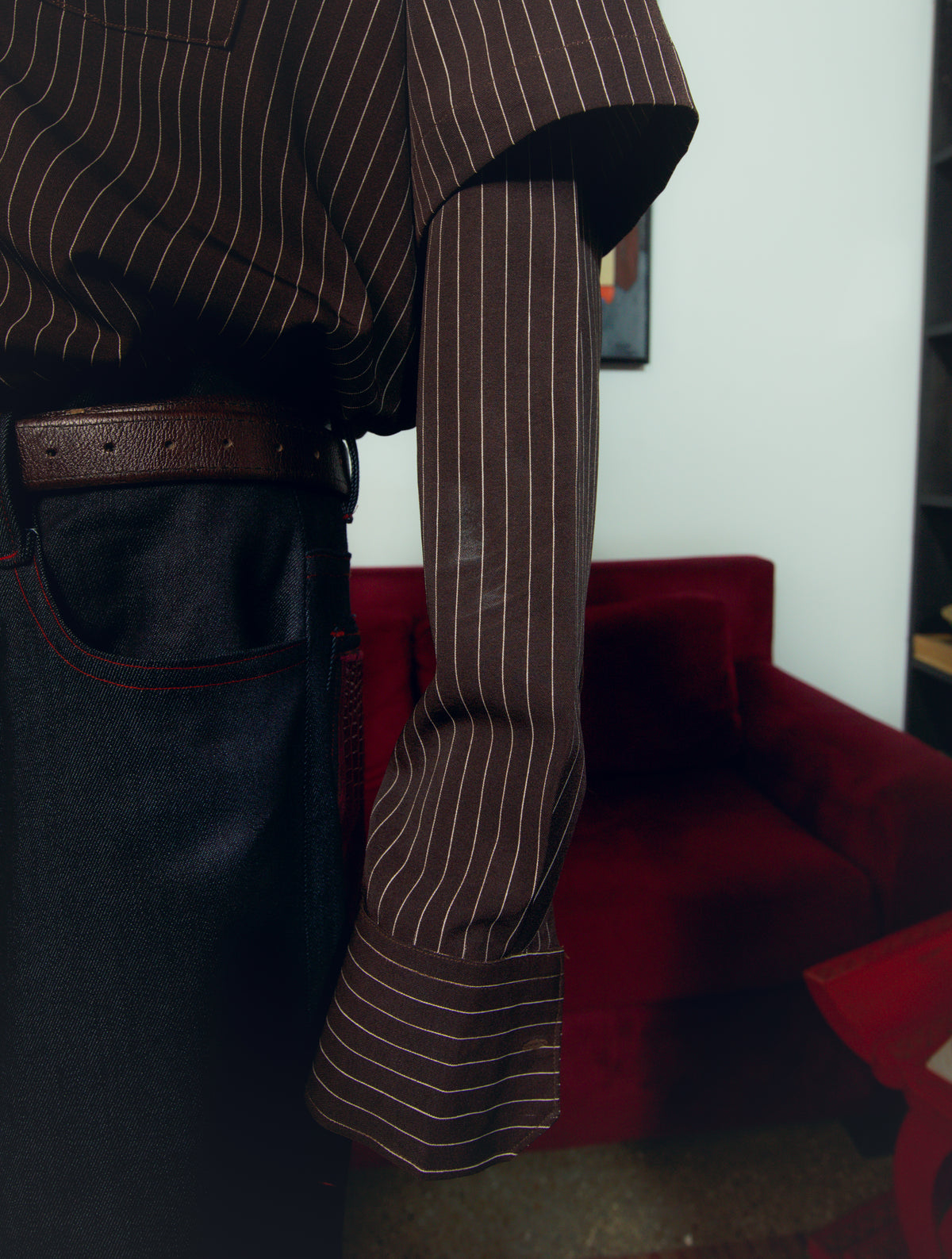 GoodHood Brown Stripe Short-sleeve