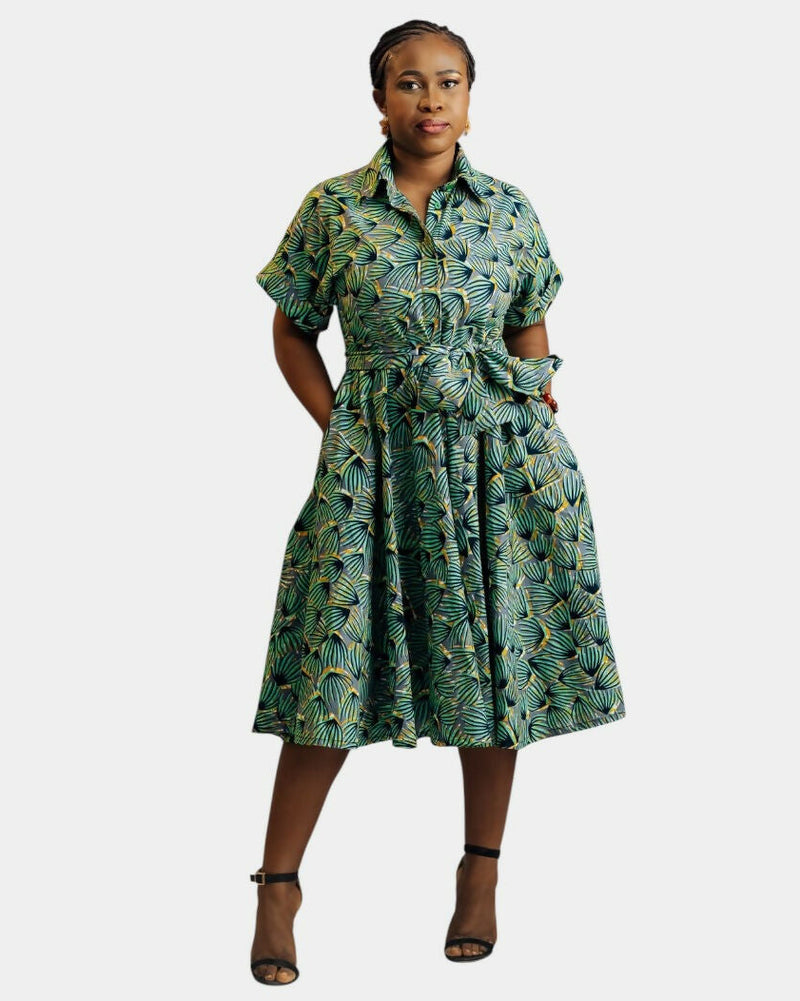 Lydia Printed Shirt Dress