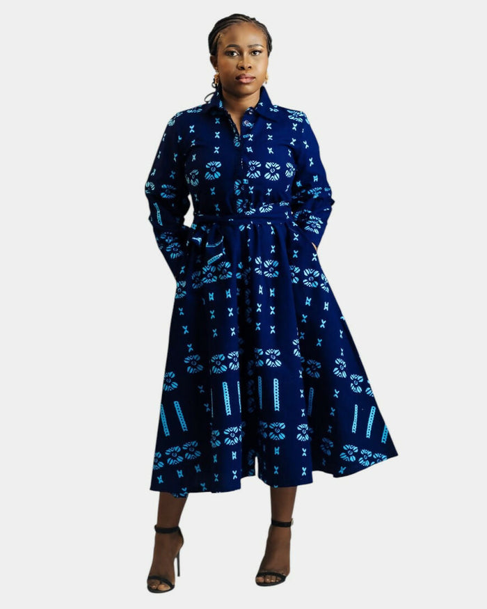 Lydia Printed Shirt Dress