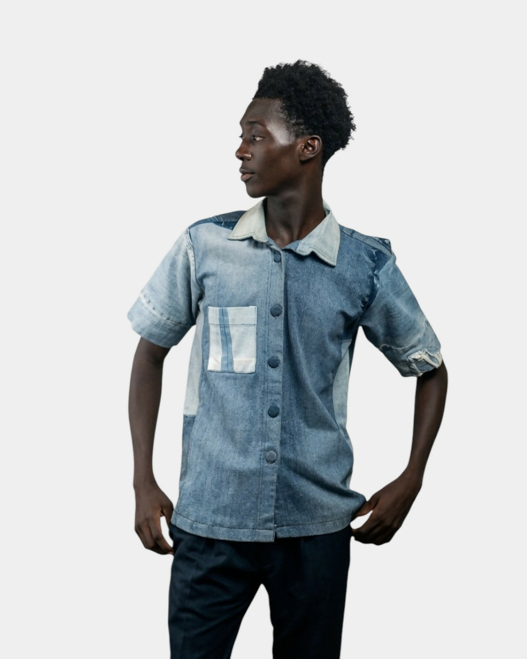 Nsohw3 Distressed Button-Down